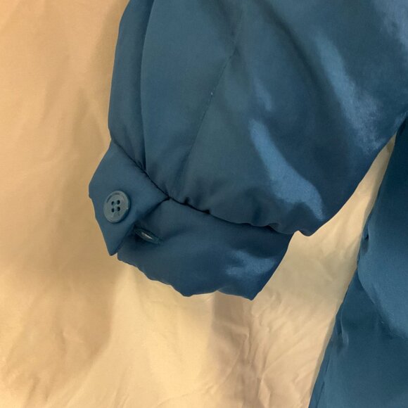 Lord & Taylor-Down/Feather Puffer Coat Toggle & Zip Closure, Blue, Sz Large - Picture 5 of 8